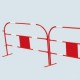 Bariera stalowa biało-czerwona długość 1,5m