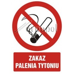 Z.GC Zakaz palenia tytoniu 29,7x21 036 DJ PN