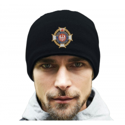 Wełniana czapka zimowa z haftem strażackim